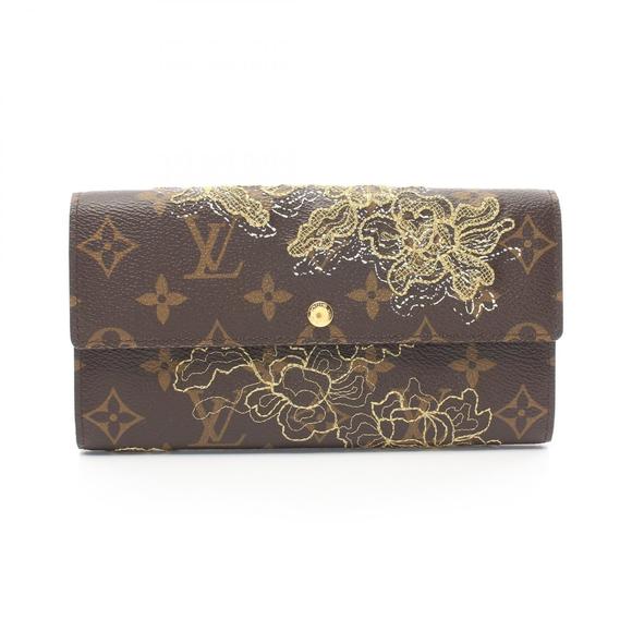 Louis Vuitton long Sarah bifold Monogram brown Wallet canvas Dante - Picture 1 of 7